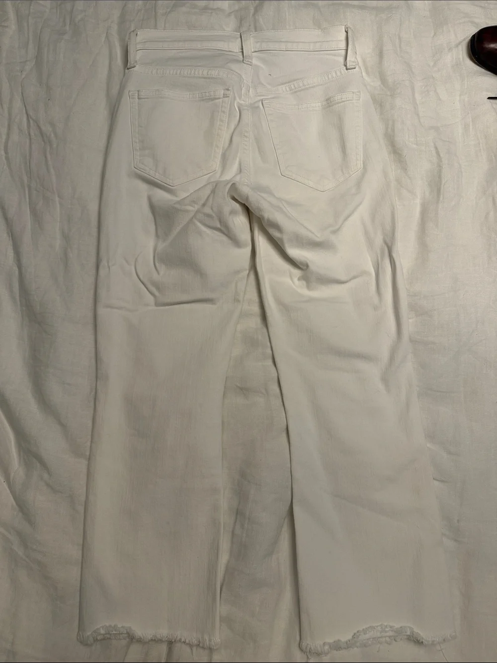 J Crew Billie Demi Boot Crop Jeans - White
